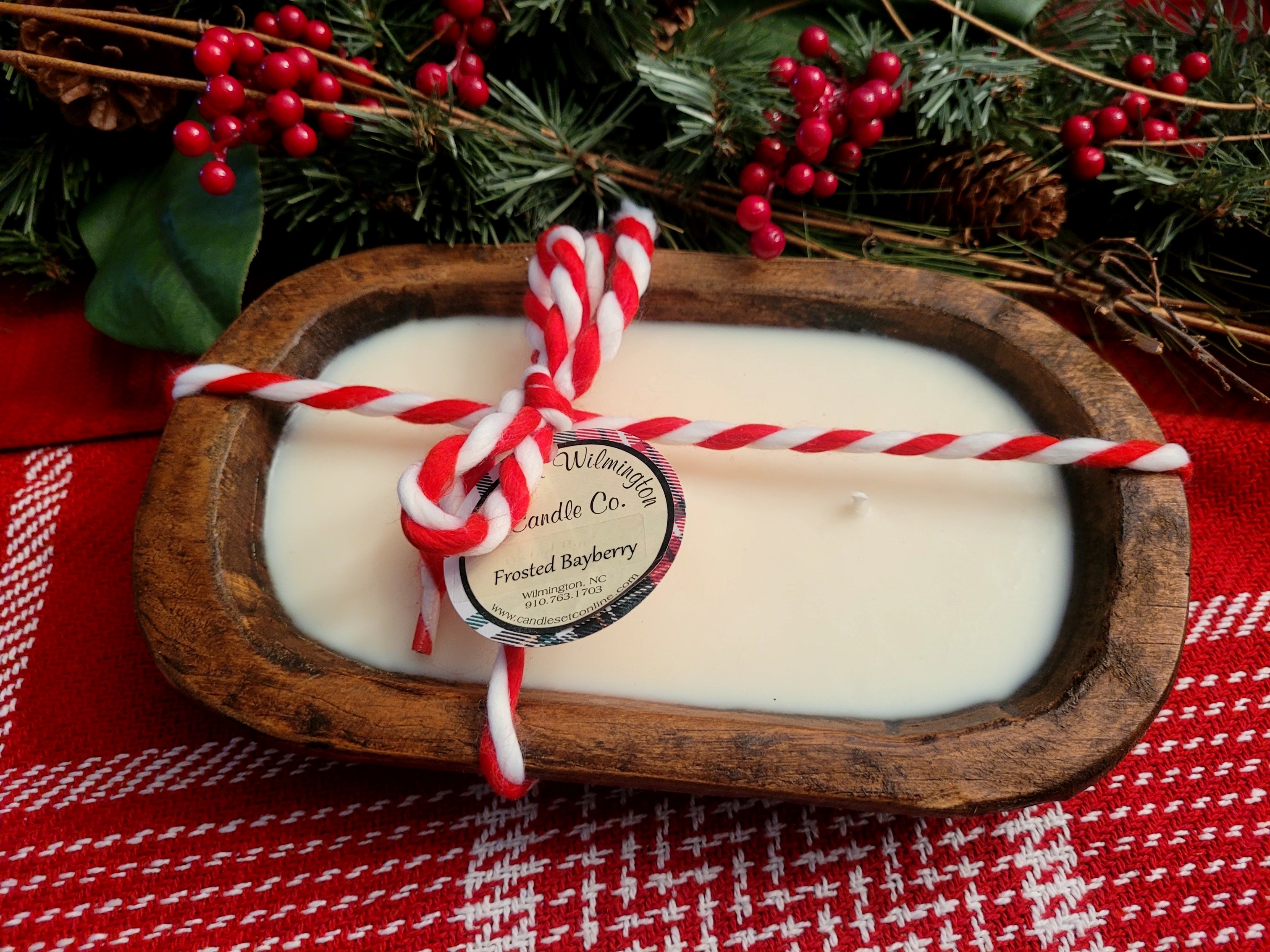   3 wick dough bowl candle